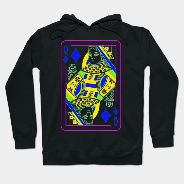 Queen of Diamonds Bright Mode Hoodie by inotyler